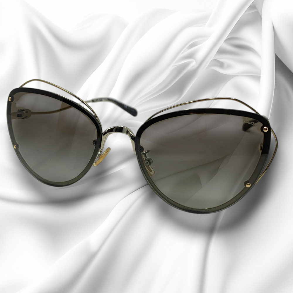 Coach HC7086 L1037 90058E Aviator Sunglasses Smoked Lens 60-18-140 Case + Cloth - Picture 6 of 14